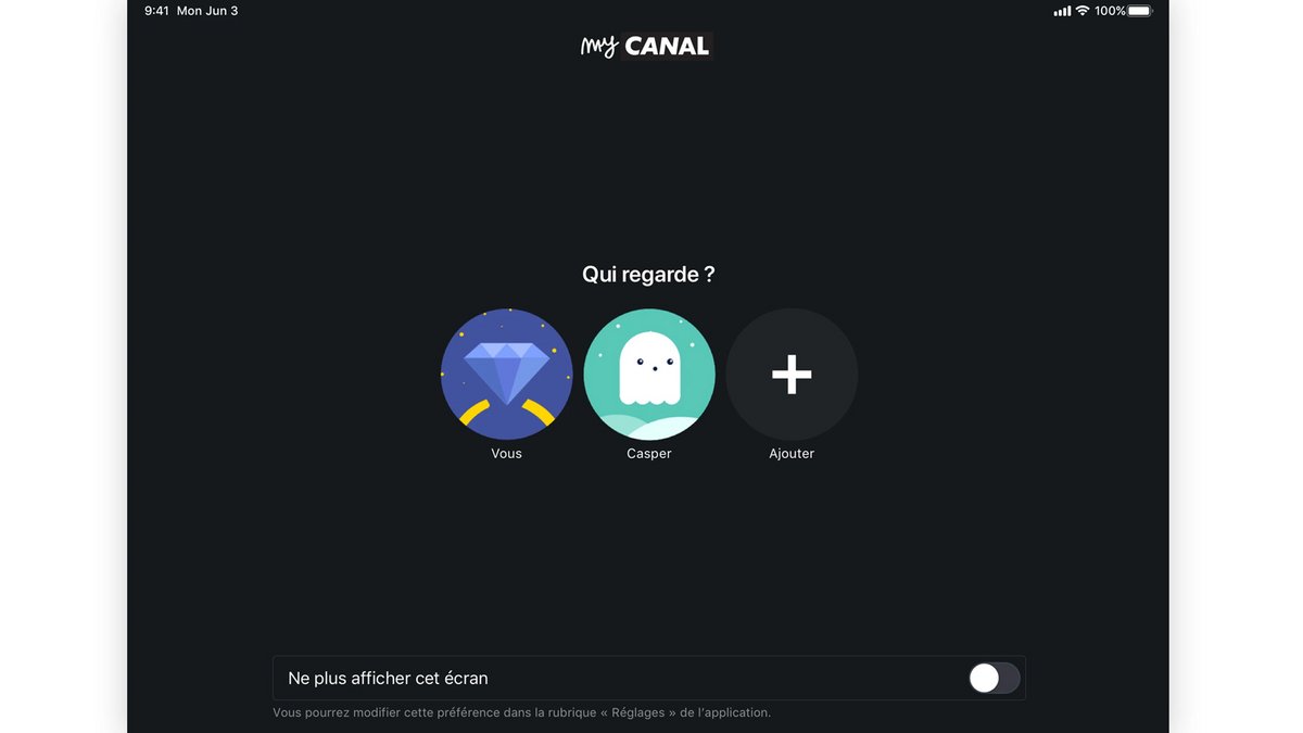 Canal+ - L'accès aux options et profils