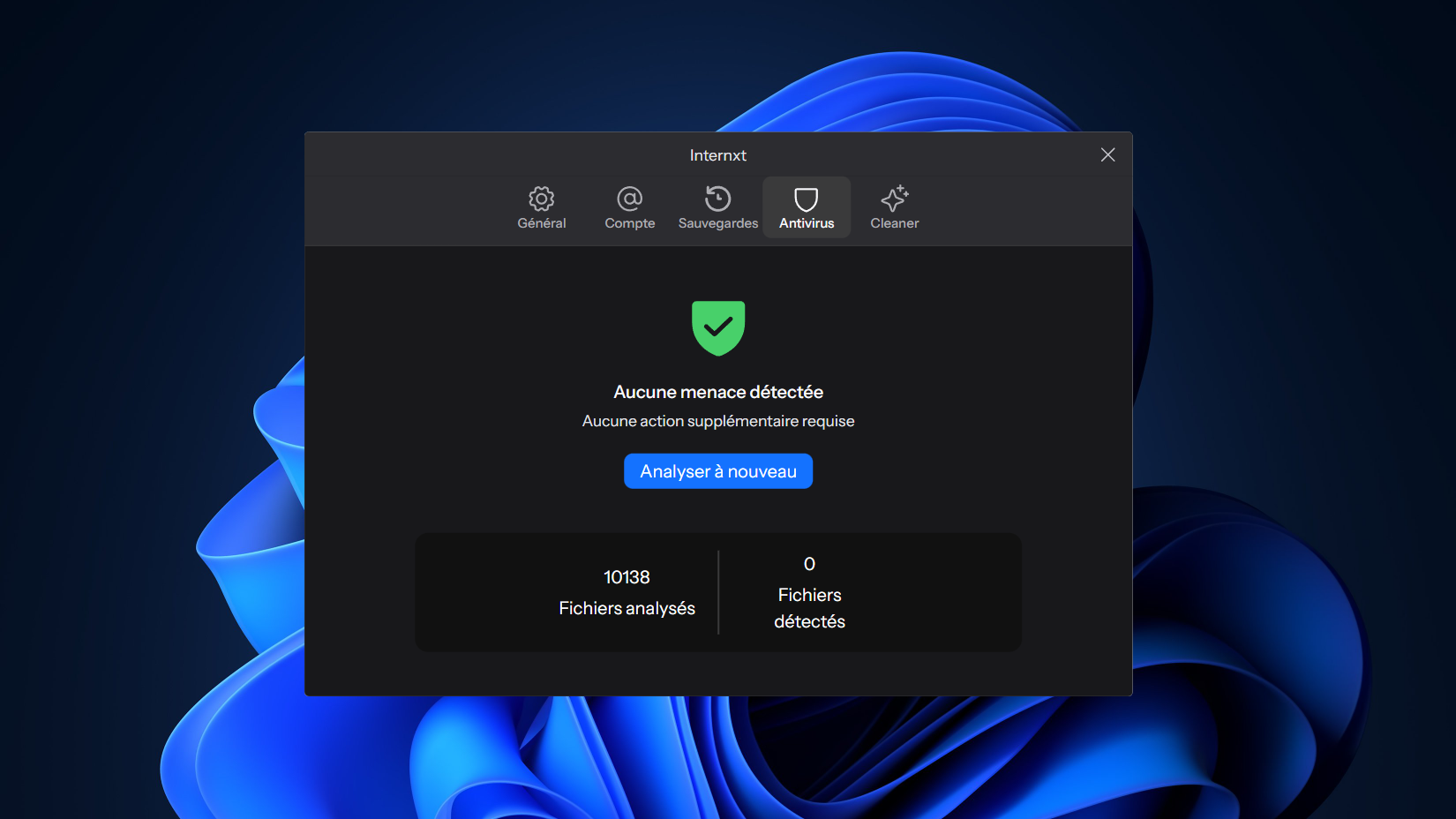 Notre avis sur Internxt Antivirus. © Clubic