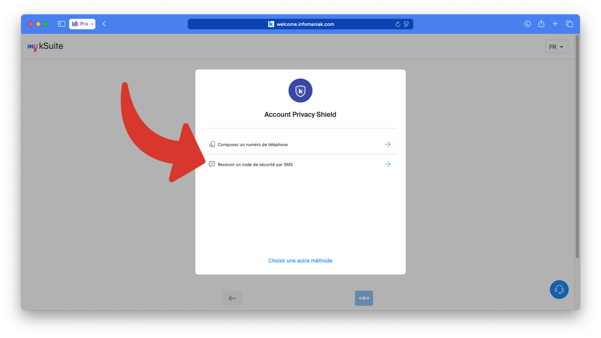 Recevoir le code de sécurité par SMS © Clubic