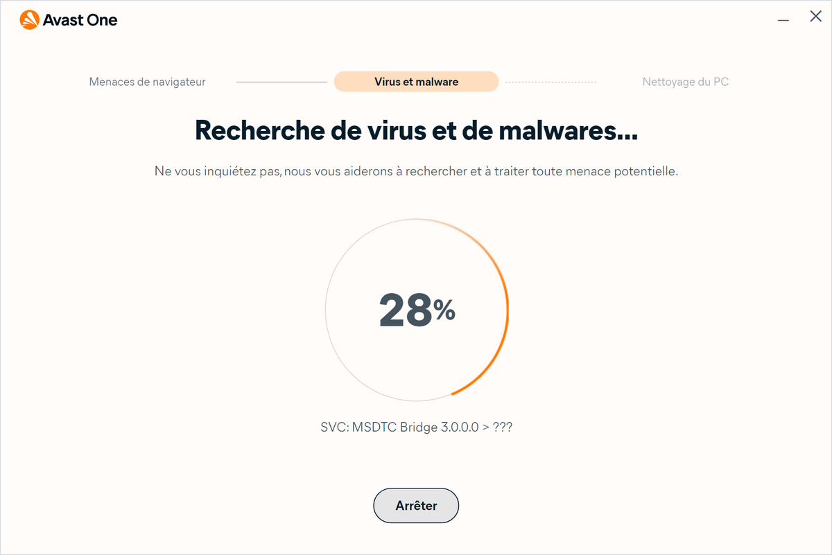 Avast One - Analyse virus et malwares