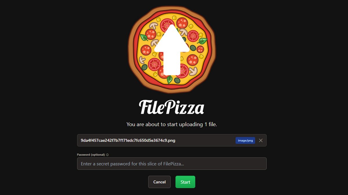 Avec FilePizza, partager vos fichiers devient un jeu d'enfant - © FilePizza