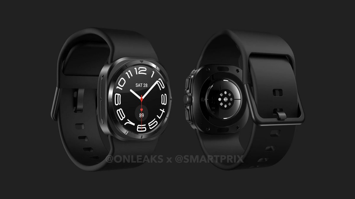 De nouveaux boutons et des haut-parleurs améliorés au menu de la Galaxy Watch 7 Ultra © Smartprix / OnLeaks