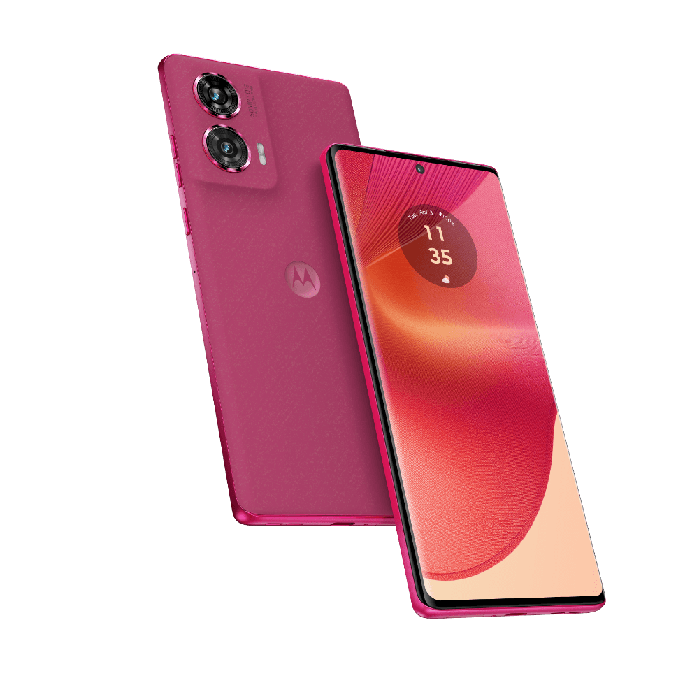 Le Edge 50 Fusion dans sa variante « Hot Pink » © Motorola