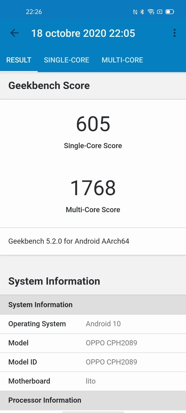 Oppo Reno4 Pro 5G - bench 2