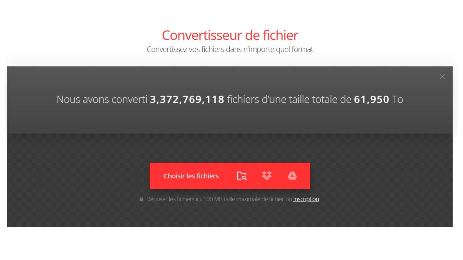 Convertio permet de convertir des fichiers en ligne sans installation. Le service prend en charge de nombreux formats et fonctionne sur ordinateur comme sur mobile. © Convertio Ltd.