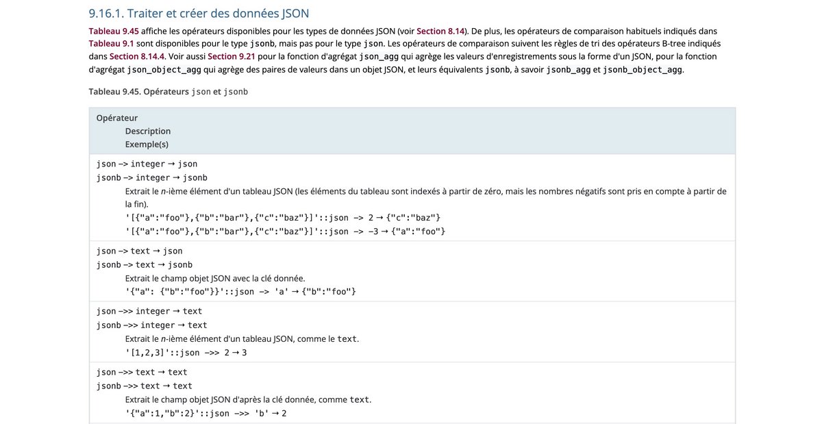 Traitez des données avancées en langage JSON © PostgreSQL FR