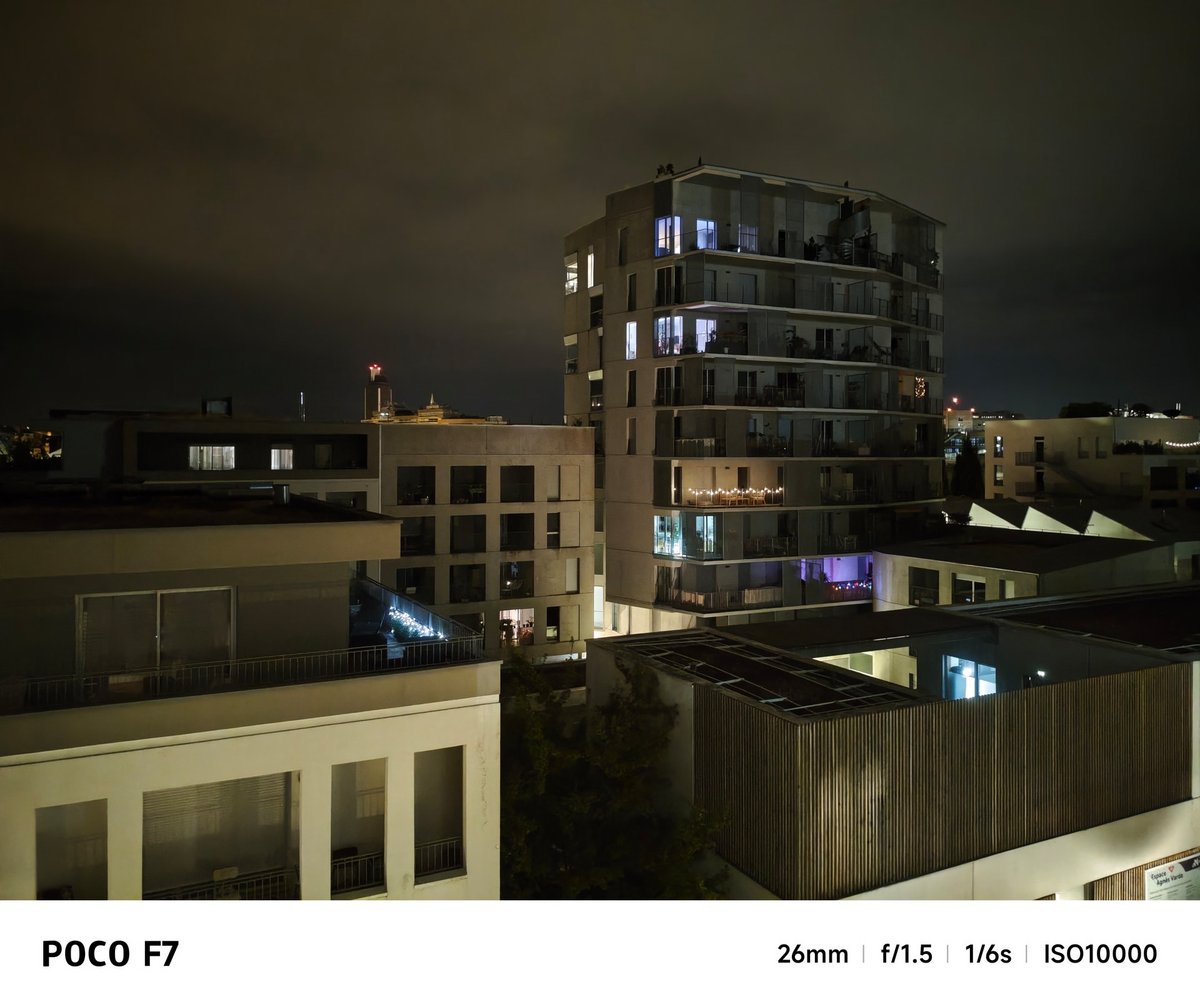 Test POCO F7 nuit