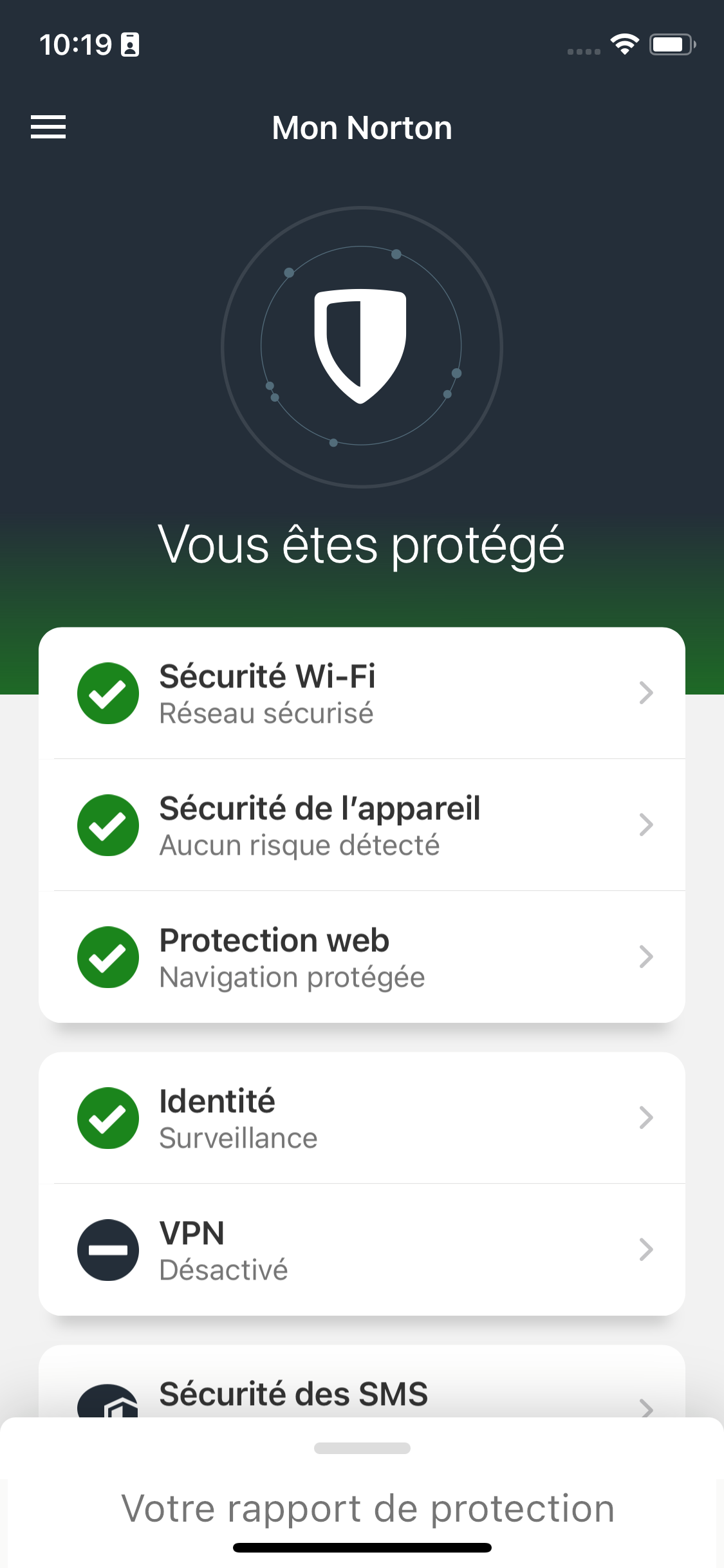 Norton 360 - Les différentes protections