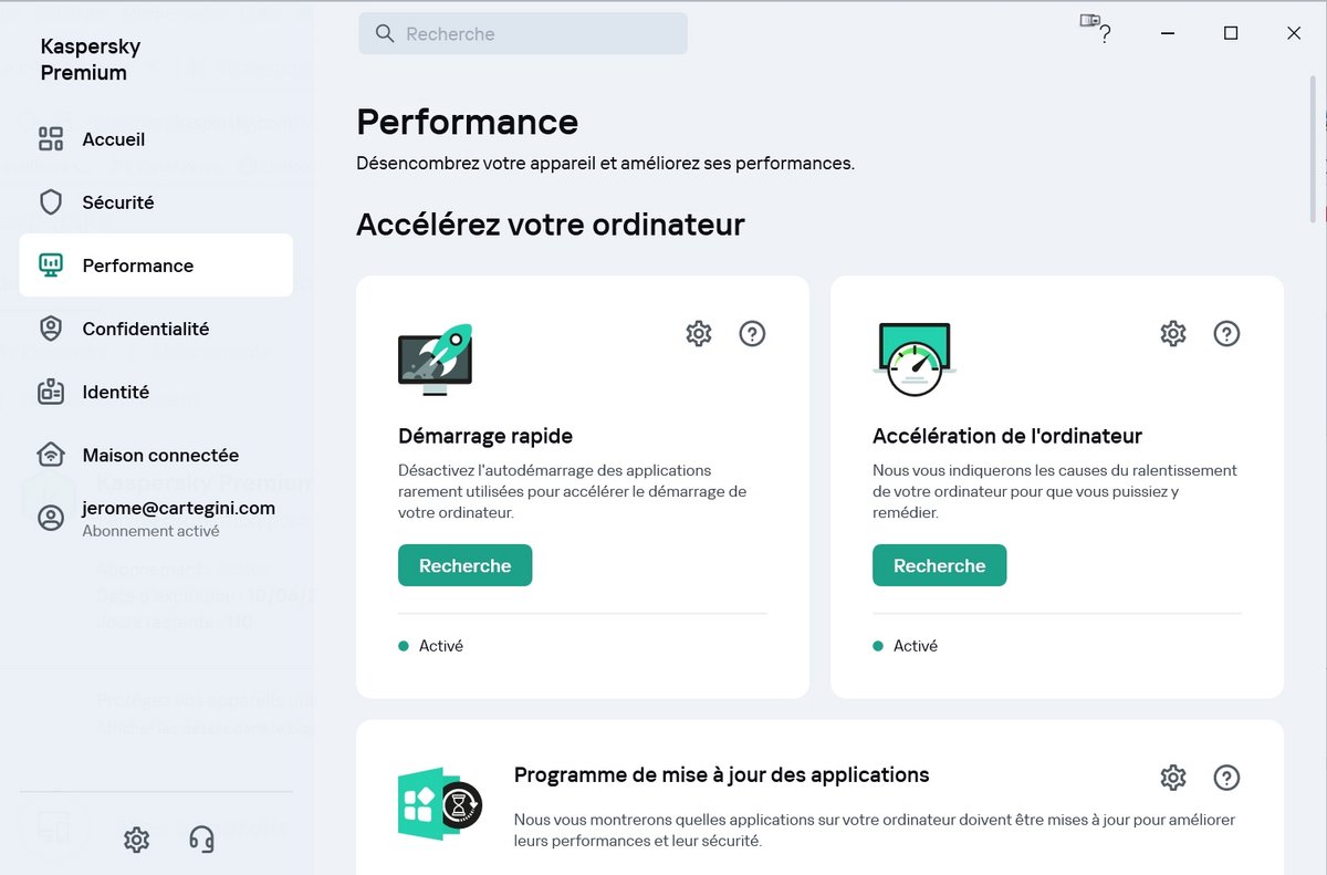 Kaspersky Premium - Performance