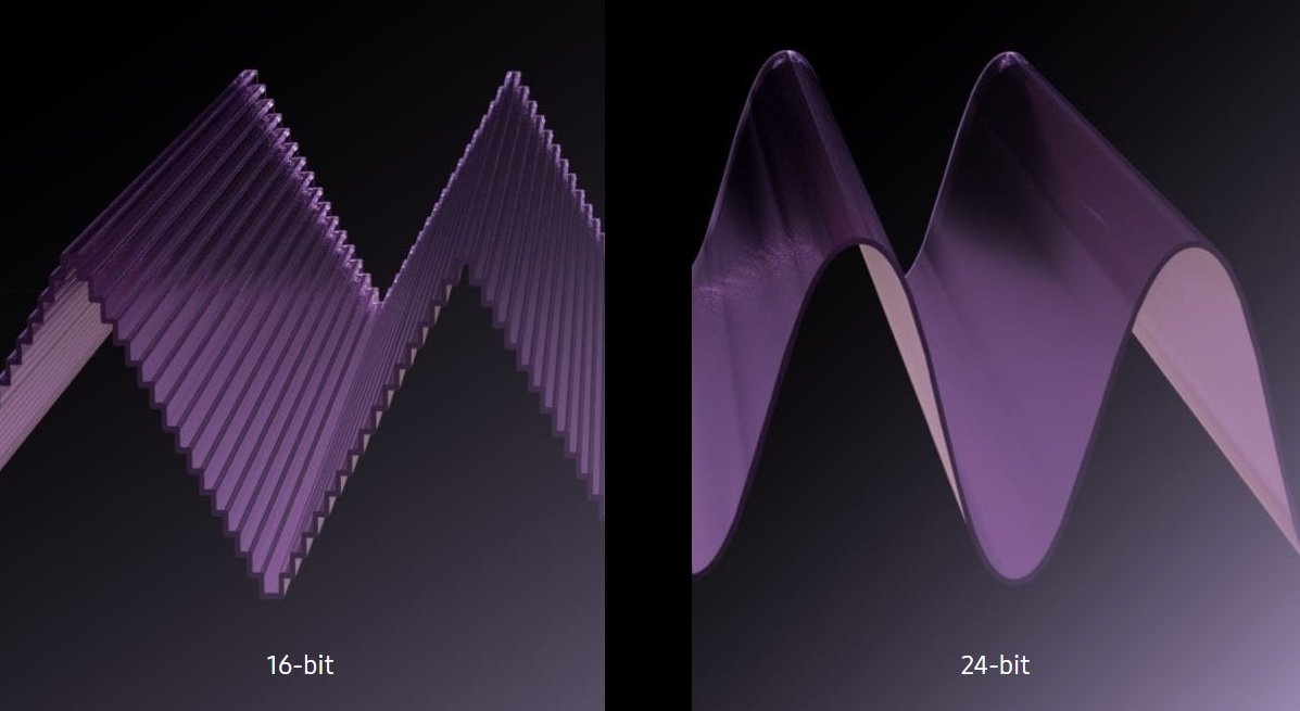 Différence entre 16 bits et 24 bits selon Samsung. Une illustration parlante, mais totalement fausse