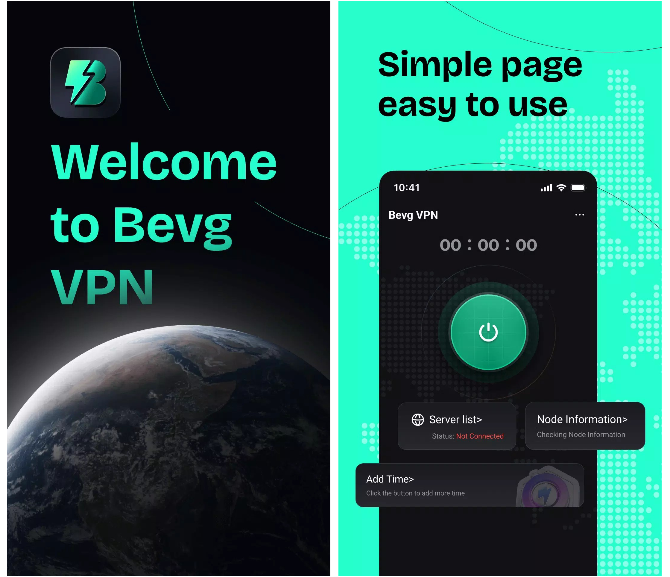 Connexion VPN en un clic pour sécuriser instantanément les échanges et les données sensibles sur Android. - © Bevg VPN