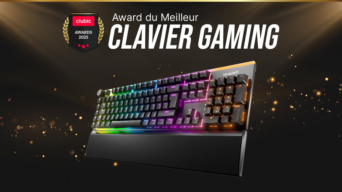 Le be quiet! Light Mount  remporte le Clubic Award du meilleur clavier gamer 2025 © Clubic