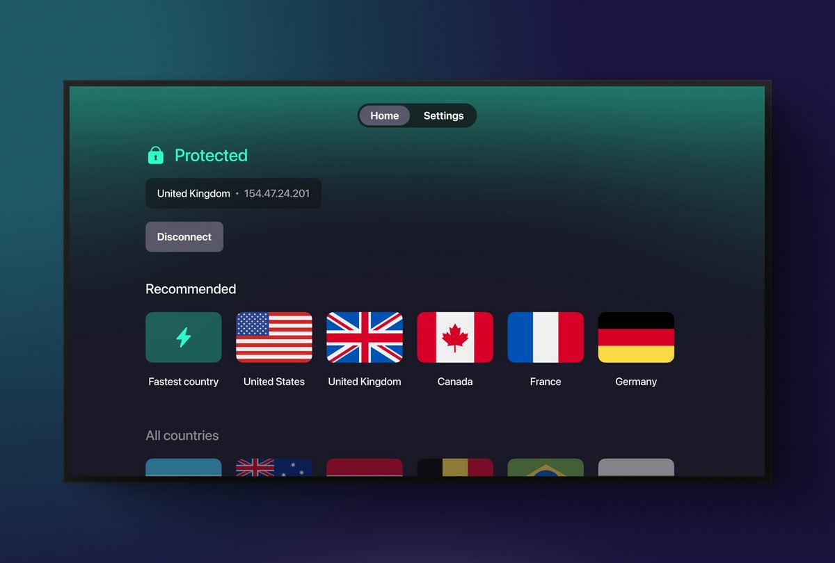 Proton VPN distribue une application native pour Apple TV © Proton AG