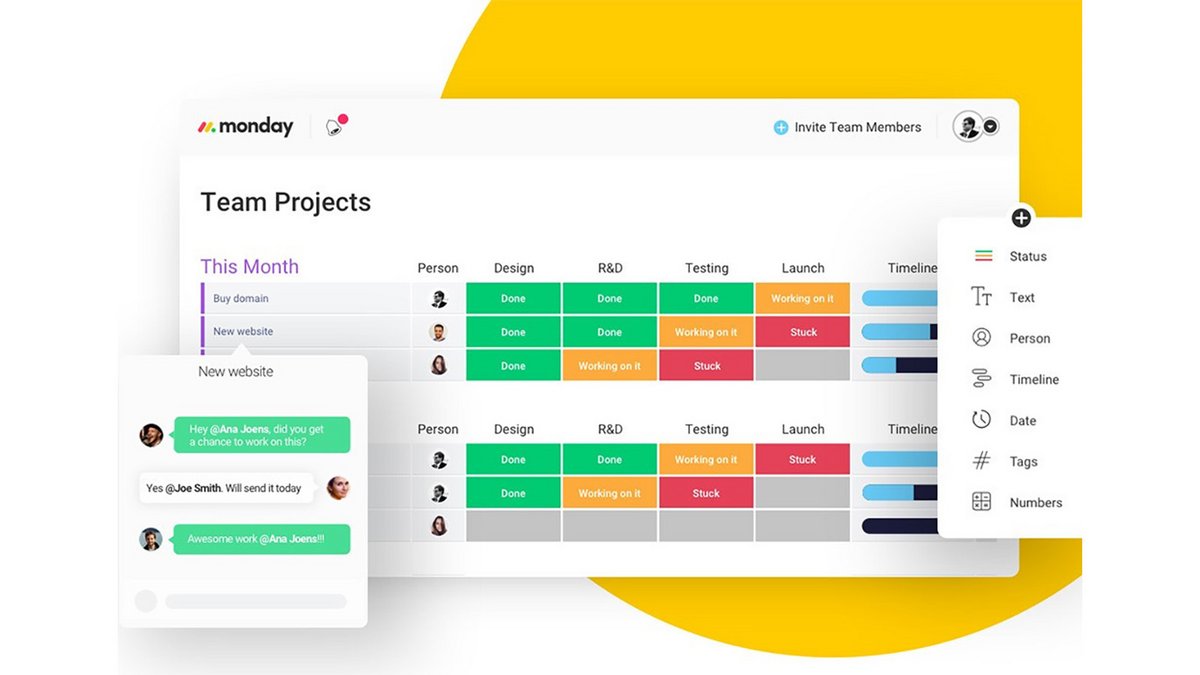 Monday.com est parfait pour les PME et équipes dynamiques, avec un suivi visuel clair, de nombreuses intégrations et des fonctions d’automatisation efficaces - © Monday.com