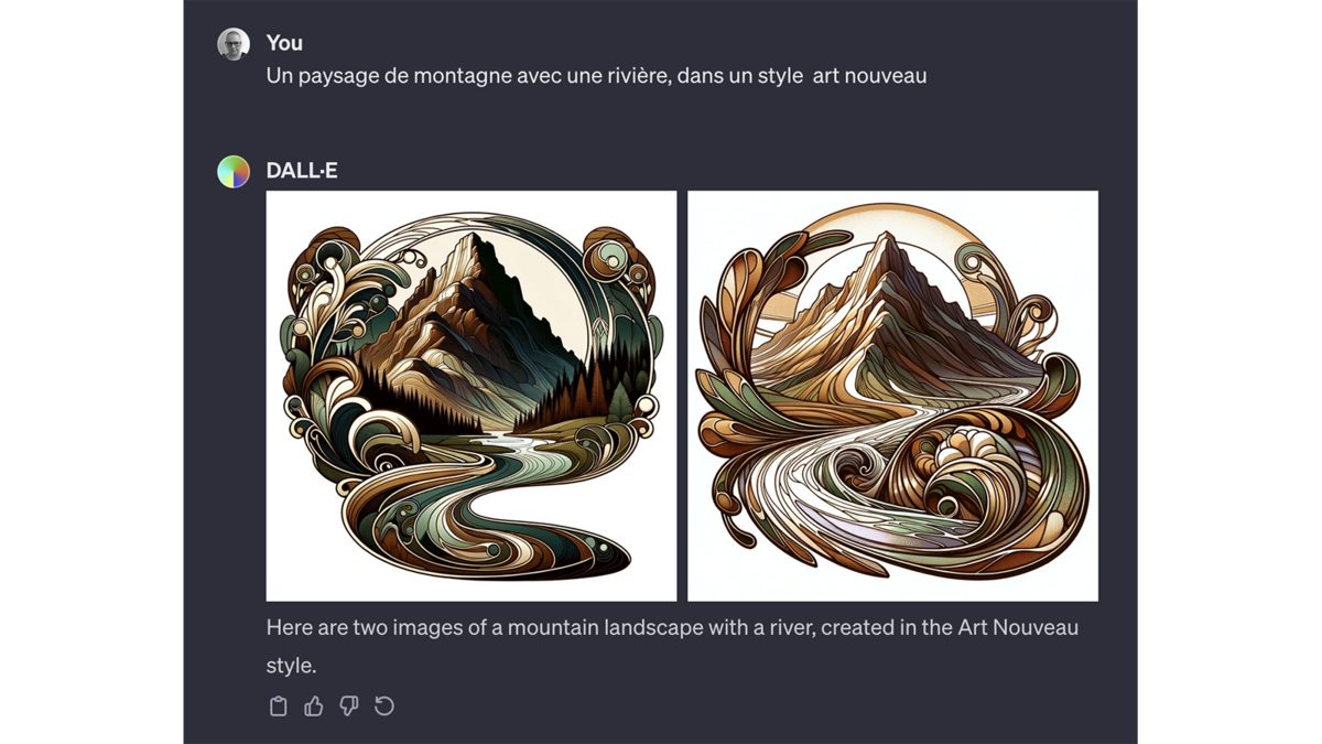 Images Art nouveau générées avec DALL·E 3 © Pascale Duc pour Clubic