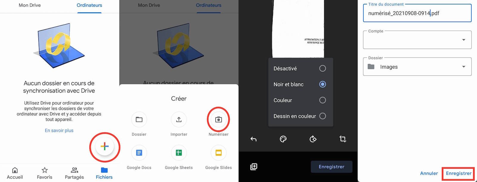 numerisation android drive