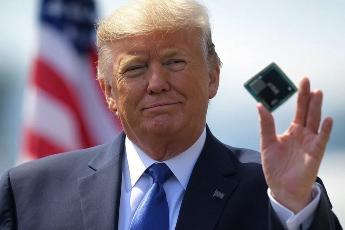 Donald Trump veut abandonner le Chips Act. © Image générée par intelligence artificielle via Grok