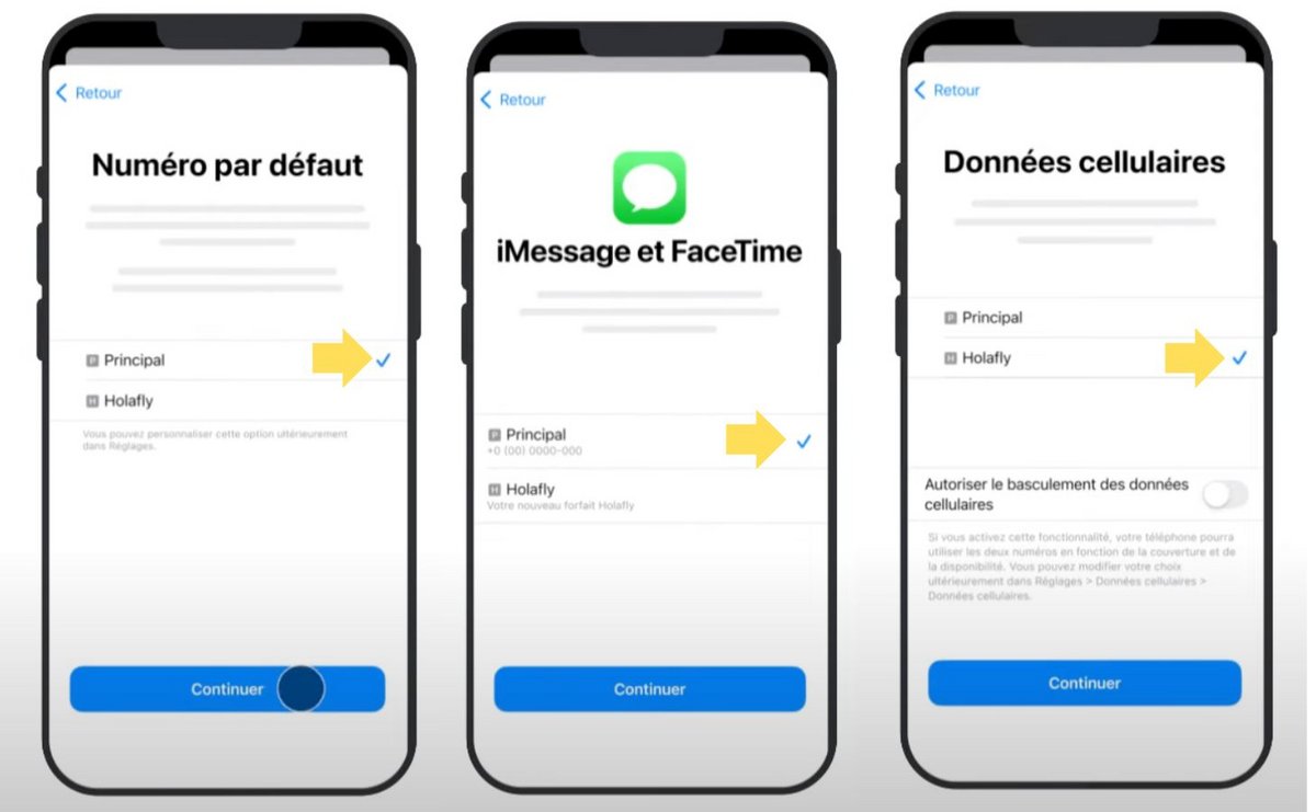 Configurez votre eSIM dans les paramètres de votre iPhone. ©Apple