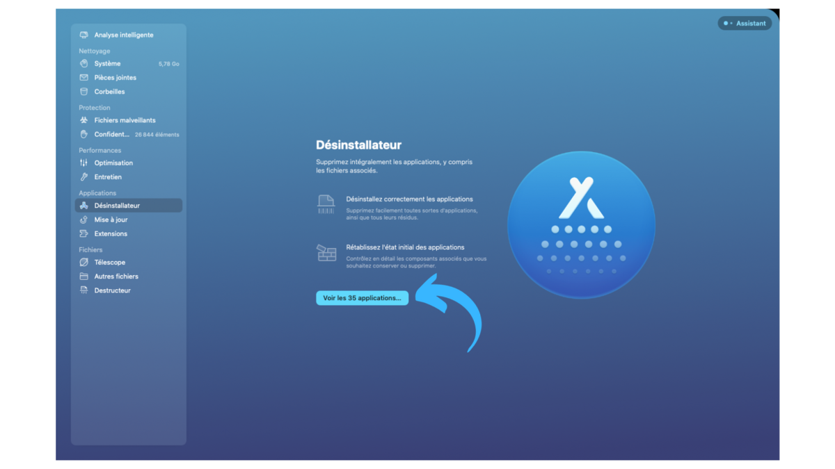 CleanMyMac Desinstallateur 1