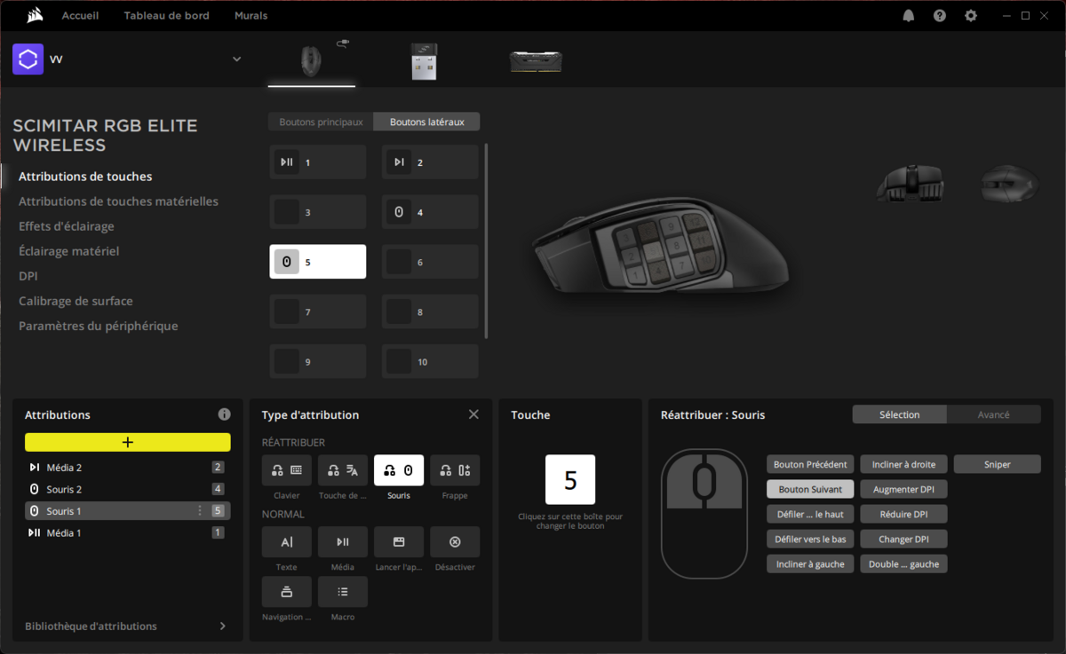 iCUE Scimitar Wireless 1