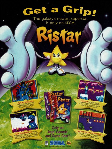 Le full set Ristar, réuni en une image