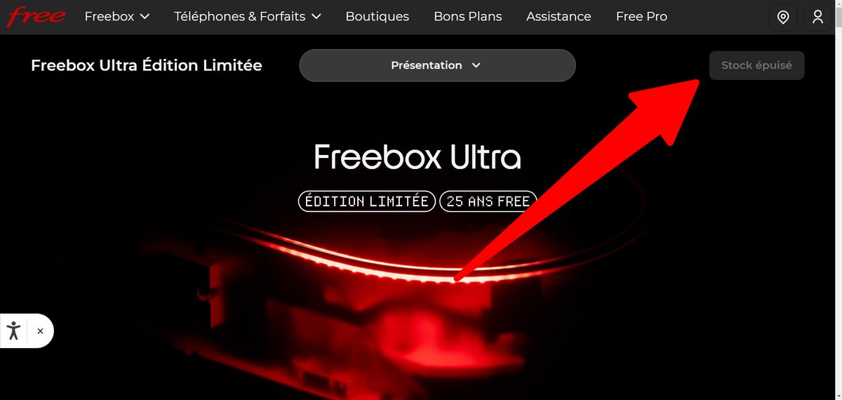 C'est la rupture pour la Freebox Ultra Édition Limitée © Alexandre Boero / Clubic