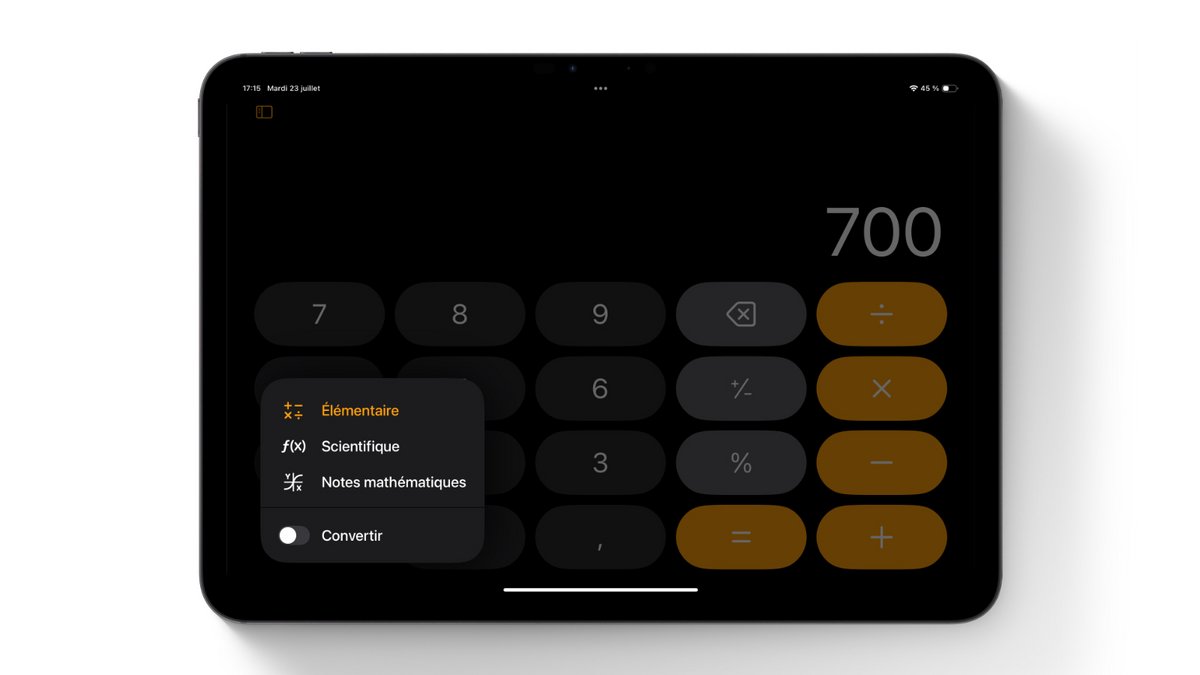 Trois modes de présentation pour la calculette © Clubic.com