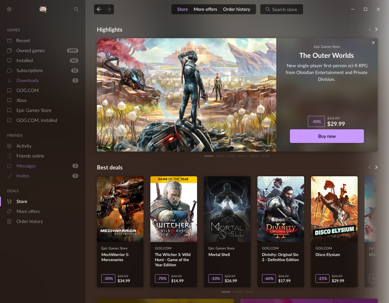 GoG Galaxy Shop