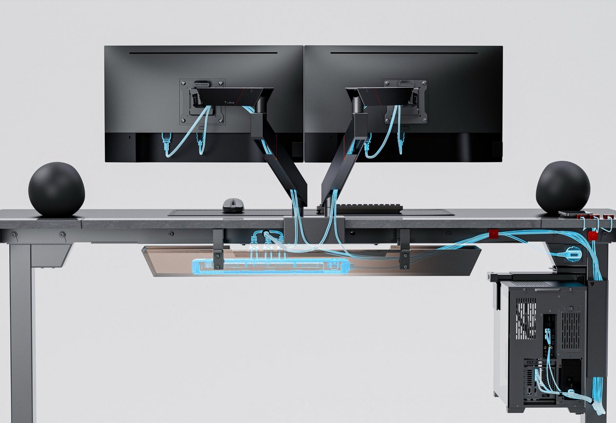 Avec un ou deux moniteurs, le Magnus Evo ne devrait pas être plus compliqué à utiliser. ©SecretLab