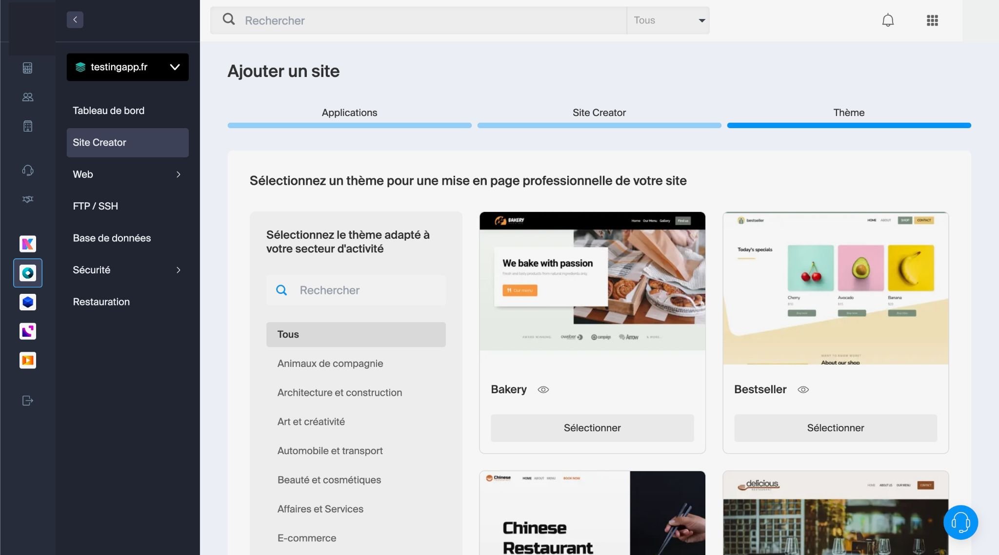 63 modèles disponibles © Infomaniak