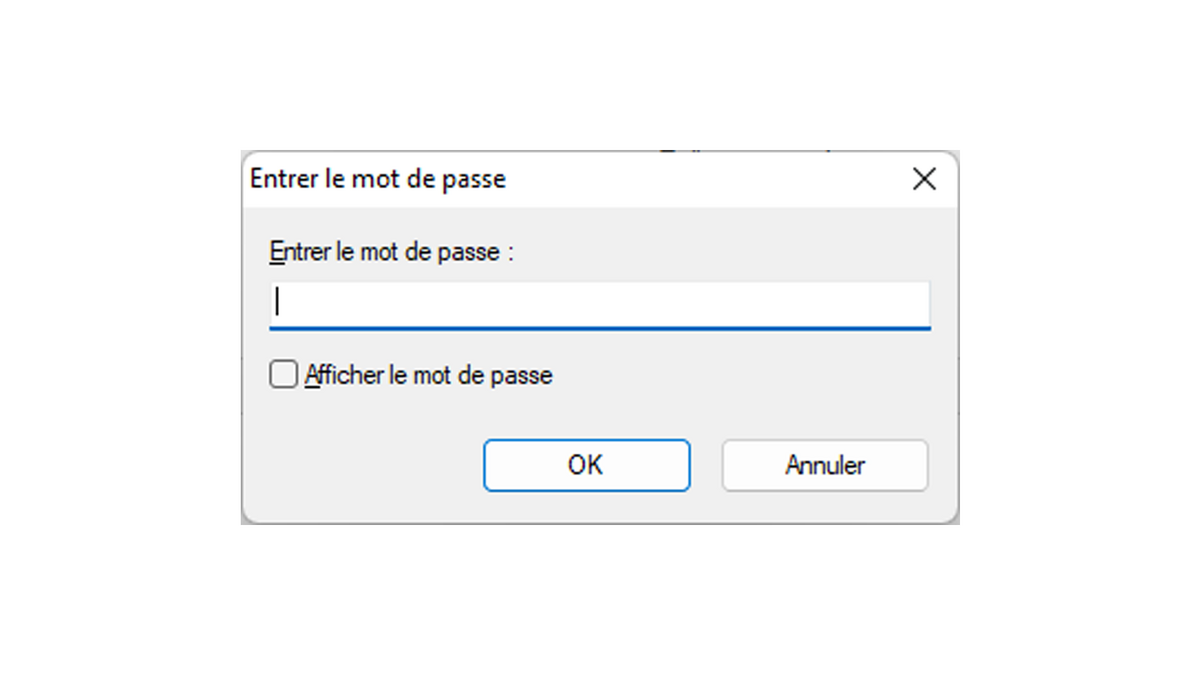 Entrer le mot de passe de l'archive lors de la décompression © Clubic