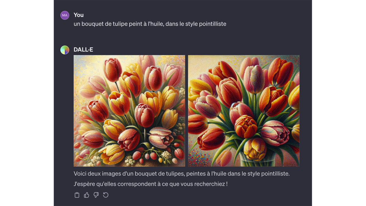 Dessins pointillistes dans DALL·E 3 © Pascale Duc