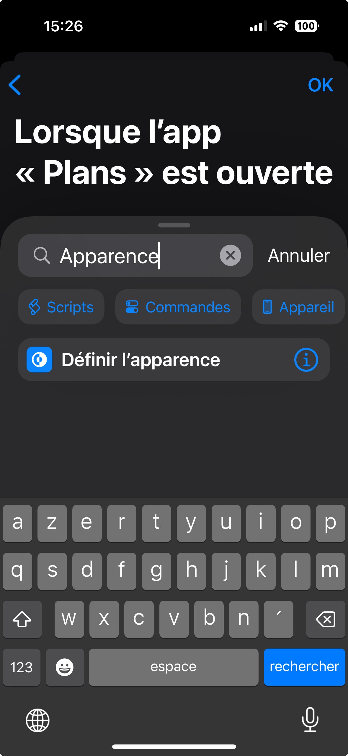 iOS - Raccourcis