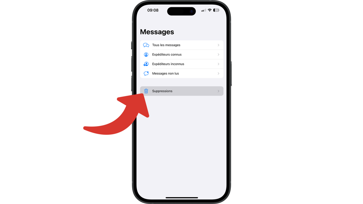 Accéder aux messages supprimés © Clubic