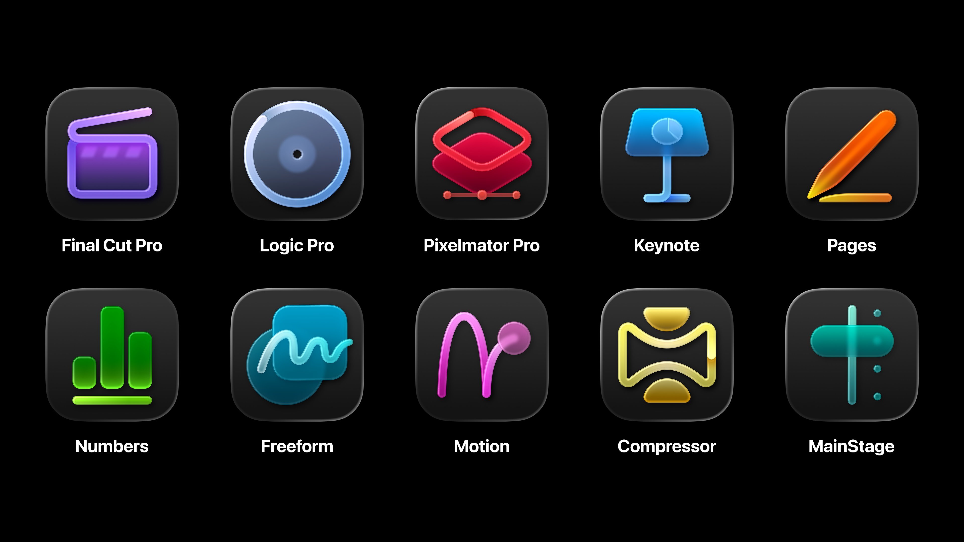 Mêmes applications mais nouveaux logos ©Apple