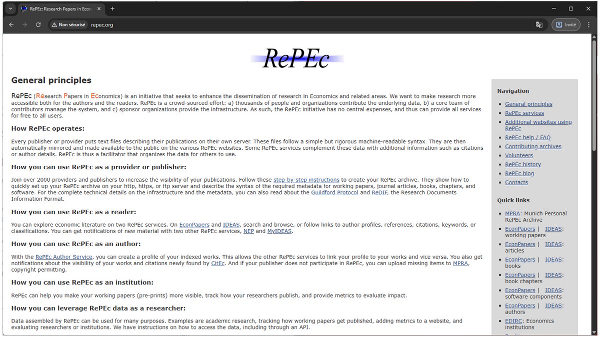 Télécharger RePEc (gratuit) Web - Clubic