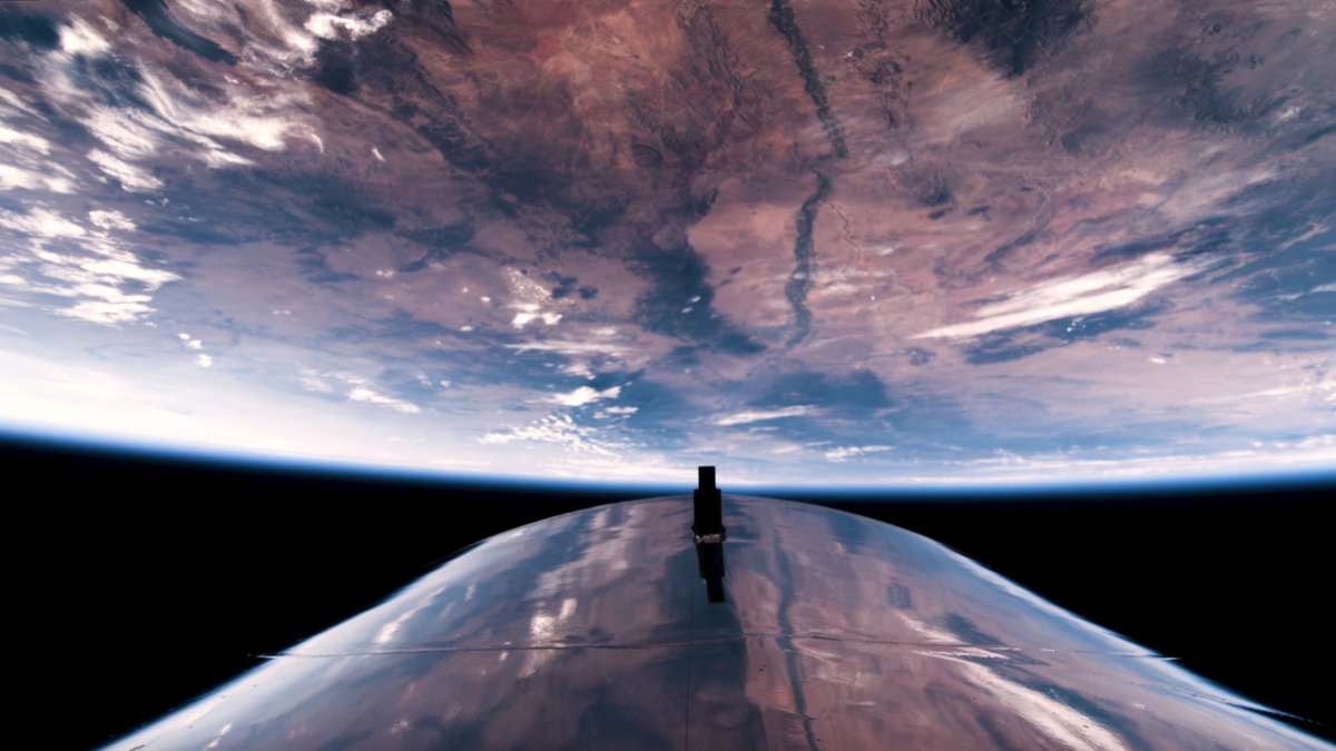 La courbure de la Terre vs celle du nez de l'avion fusée de Virgin Galactic © Virgin Galactic