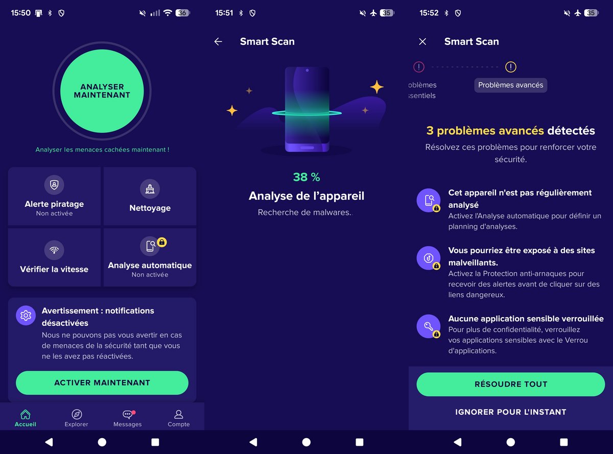 Avast Antivirus Gratuit sur Android. © Clubic