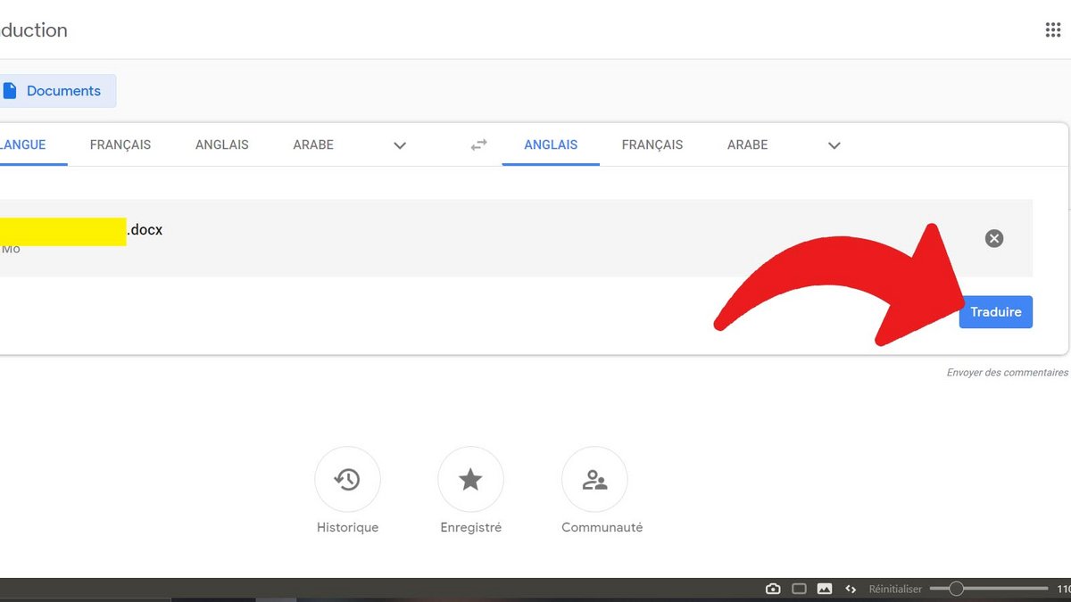 Google Traduction traduire un document