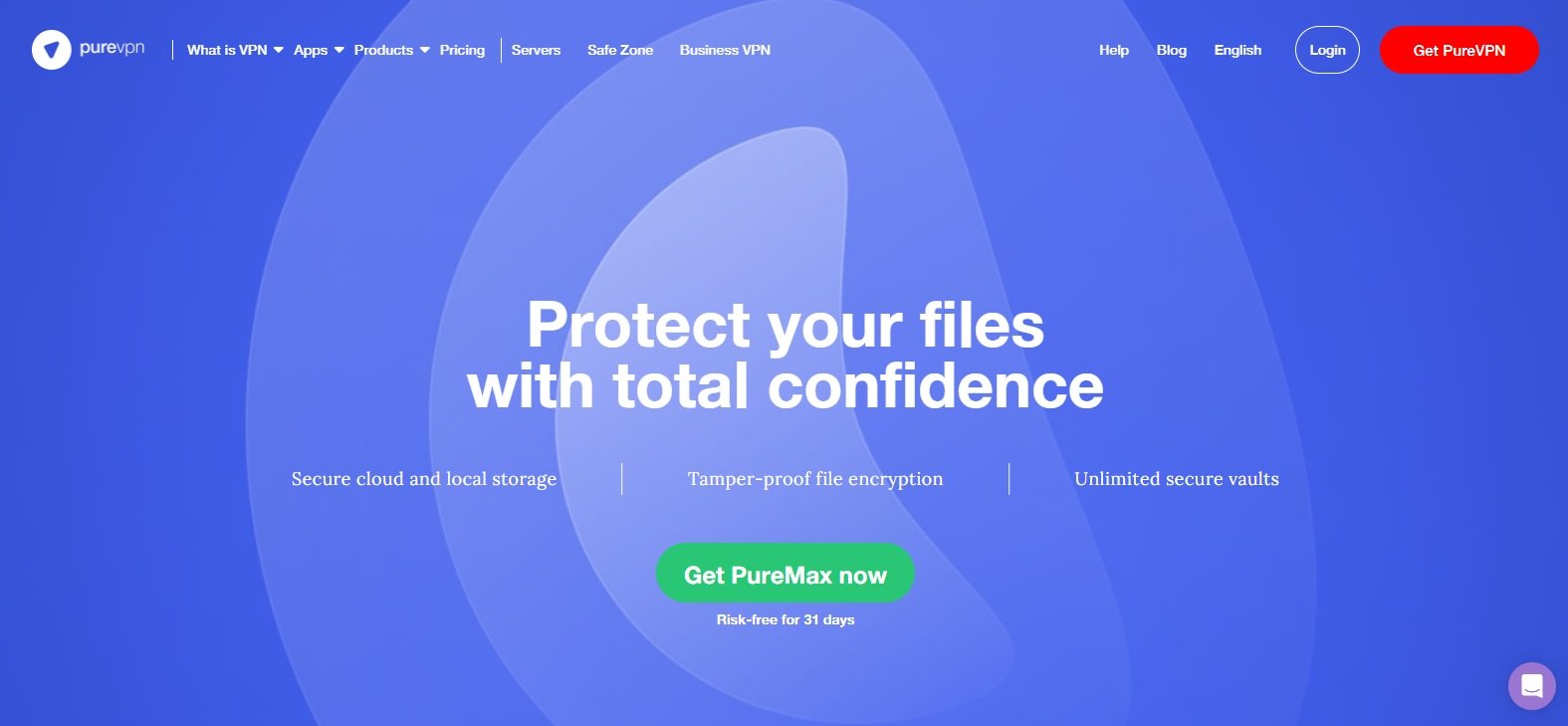 accueil du service de stockage crypté PureEncrypt