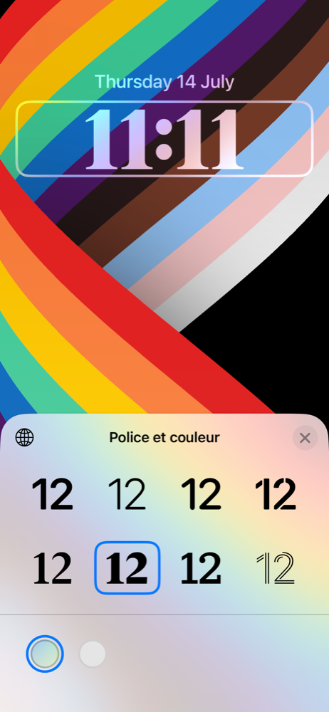 iOS 16 Personnalisation