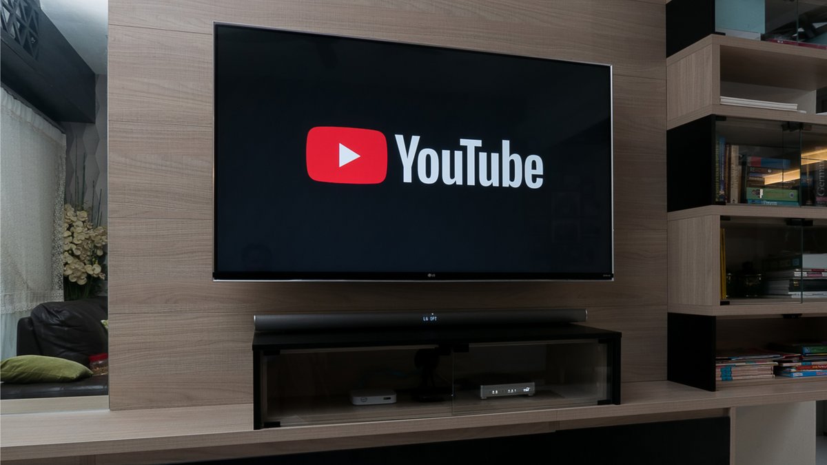 YouTube s'affiche sur un téléviseur