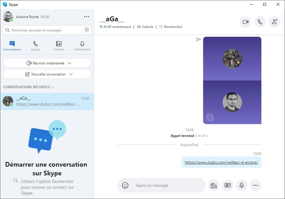 Skype lien