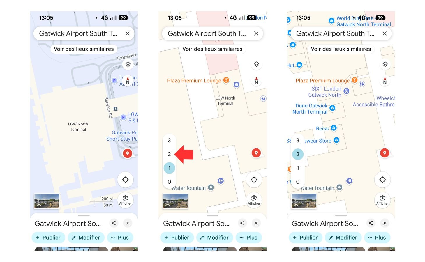 Zoomez pour dévoiler les plans des bâtiments. ©Google