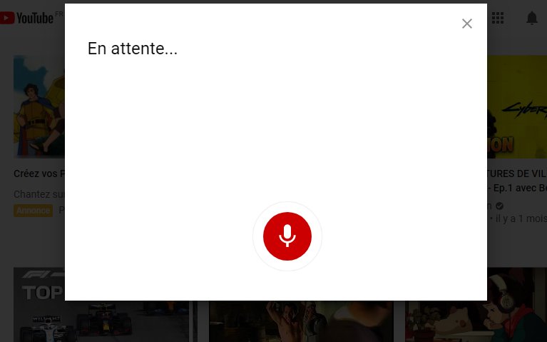YouTube Commande Vocale