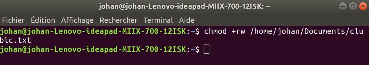 Linux commande chmod