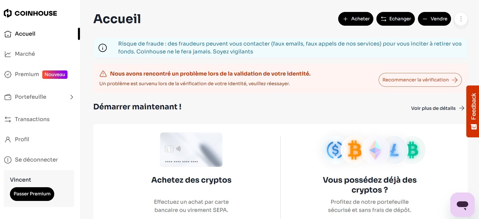 Une interface simple et droit au but pour Coinhouse @ Vincent Touveneau