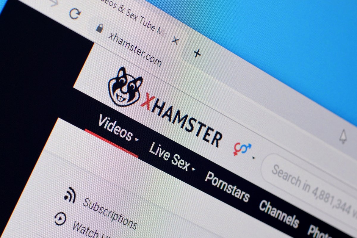 La plateforme pornographique xHamster apparaît sur un écran © Mehaniq / Shutterstock.com