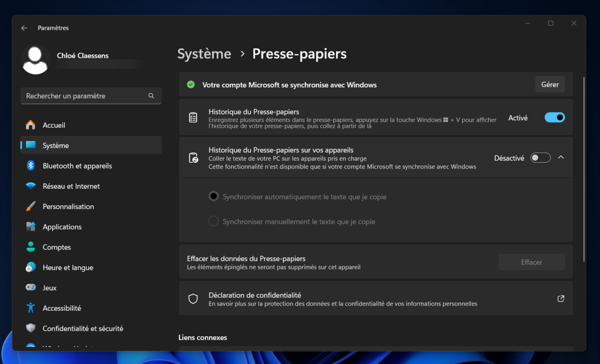 Sur les PC Windows 11, la fonctionnalité Actions suggérées a déjà commencé à disparaître © Clubic