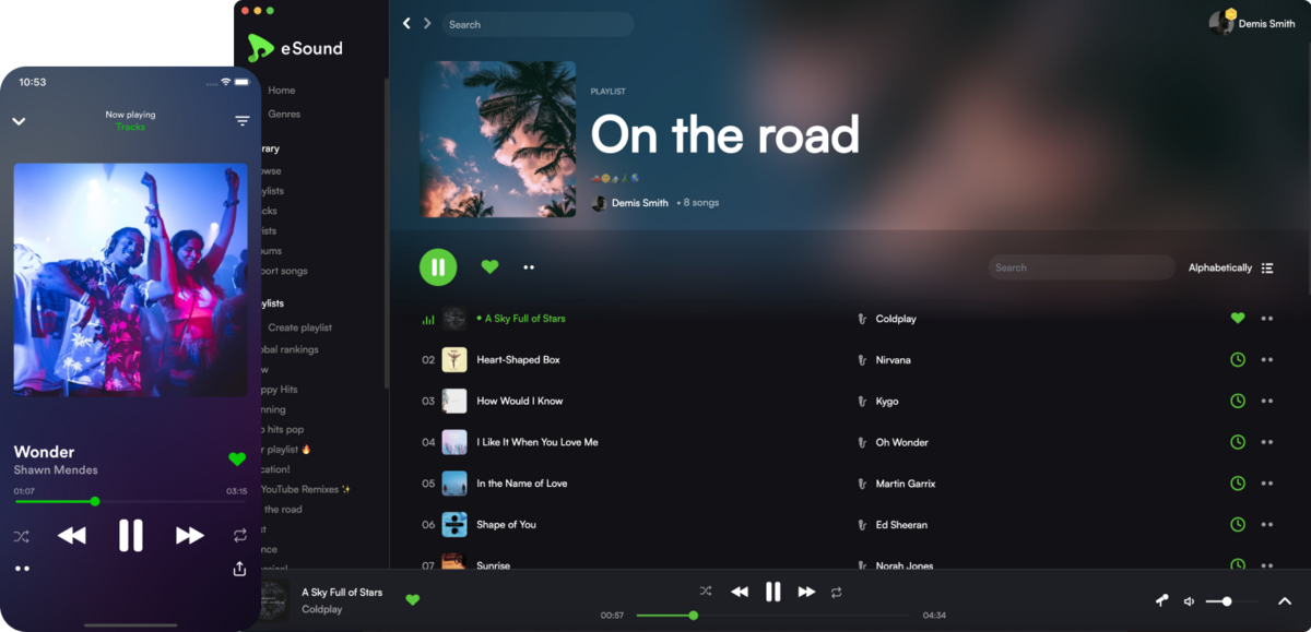 Profitez de votre univers musical sans effort grâce à l'application de Spicy Sparks - © eSound